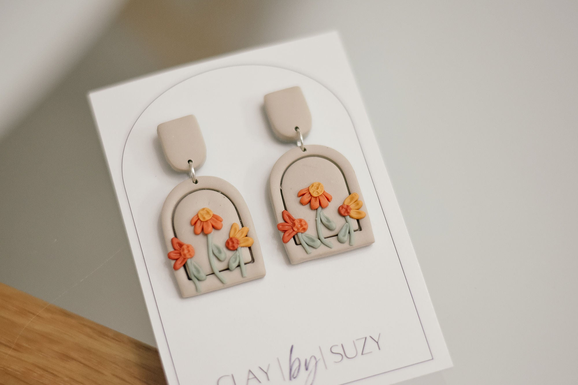 SL1 Summer Lovin’ Arch Handmade Lightweight Earrings, Trendy colors, Floral, Stainless Steel Hypoallergenic