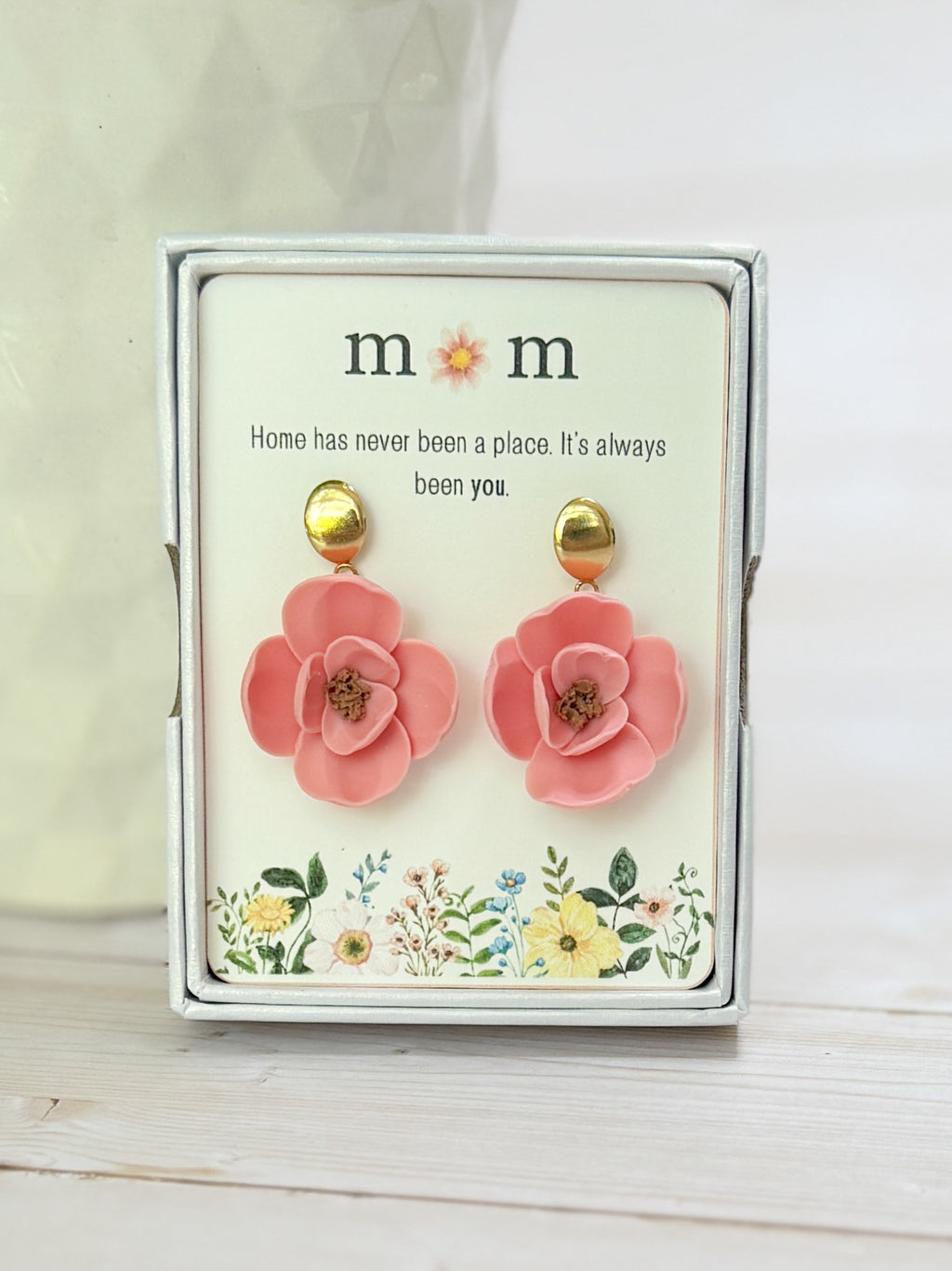 GB2 Floral Gift for Mom, Meaningful and Sentimental Keepsake Gifts, Mother's Day, Lightweight Hypoallergenic Earrings