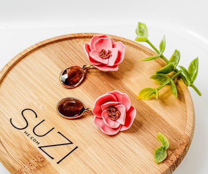 Dainty Flowers Dangling Studs