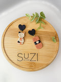 CL9 Cat Lover Jewelry, Cat Earrings, Handmade Polymer Clay Earrings, Cute Animal Lover Gift, Gold