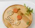 F1 Golden Hour Floral Clay Earrings – Lightweight Warm Tone Statement Jewelry