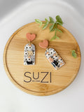 CL4 Cat Lover Jewelry, Cat Earrings, Handmade Polymer Clay Earrings, Cute Animal Lover Gift, Gold