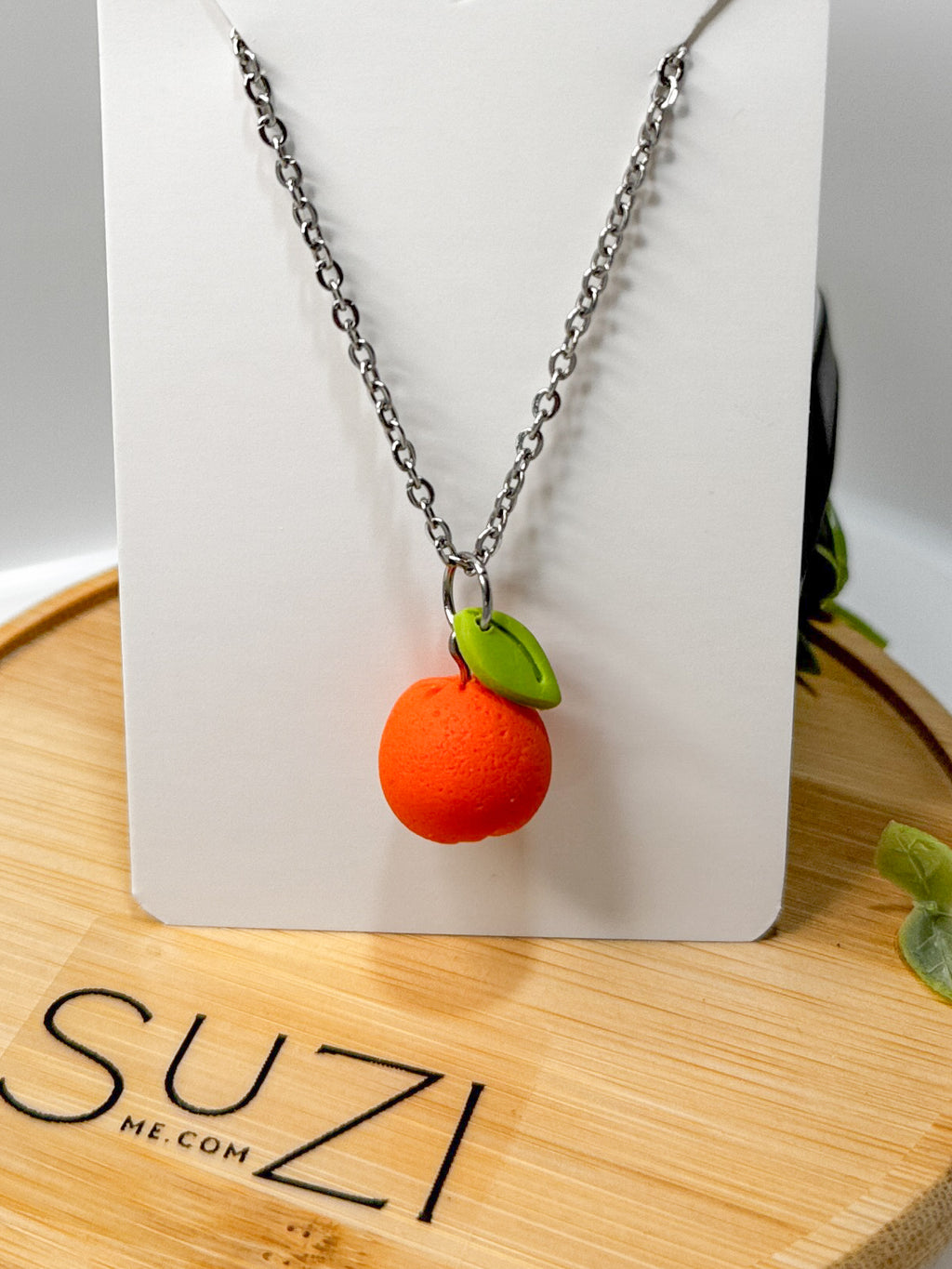 FR13 Fruit Floral Inspired Earrings - Orange, Lightweight Statement Jewelry, Boutique Gift for Her