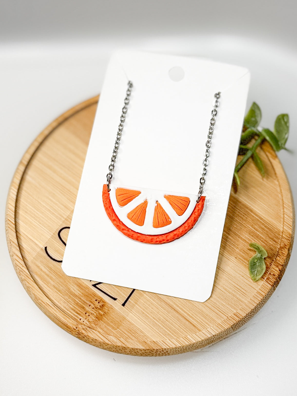 FR10 Fruit Floral Inspired Earrings - Orange, Lightweight Statement Jewelry, Boutique Gift for Her