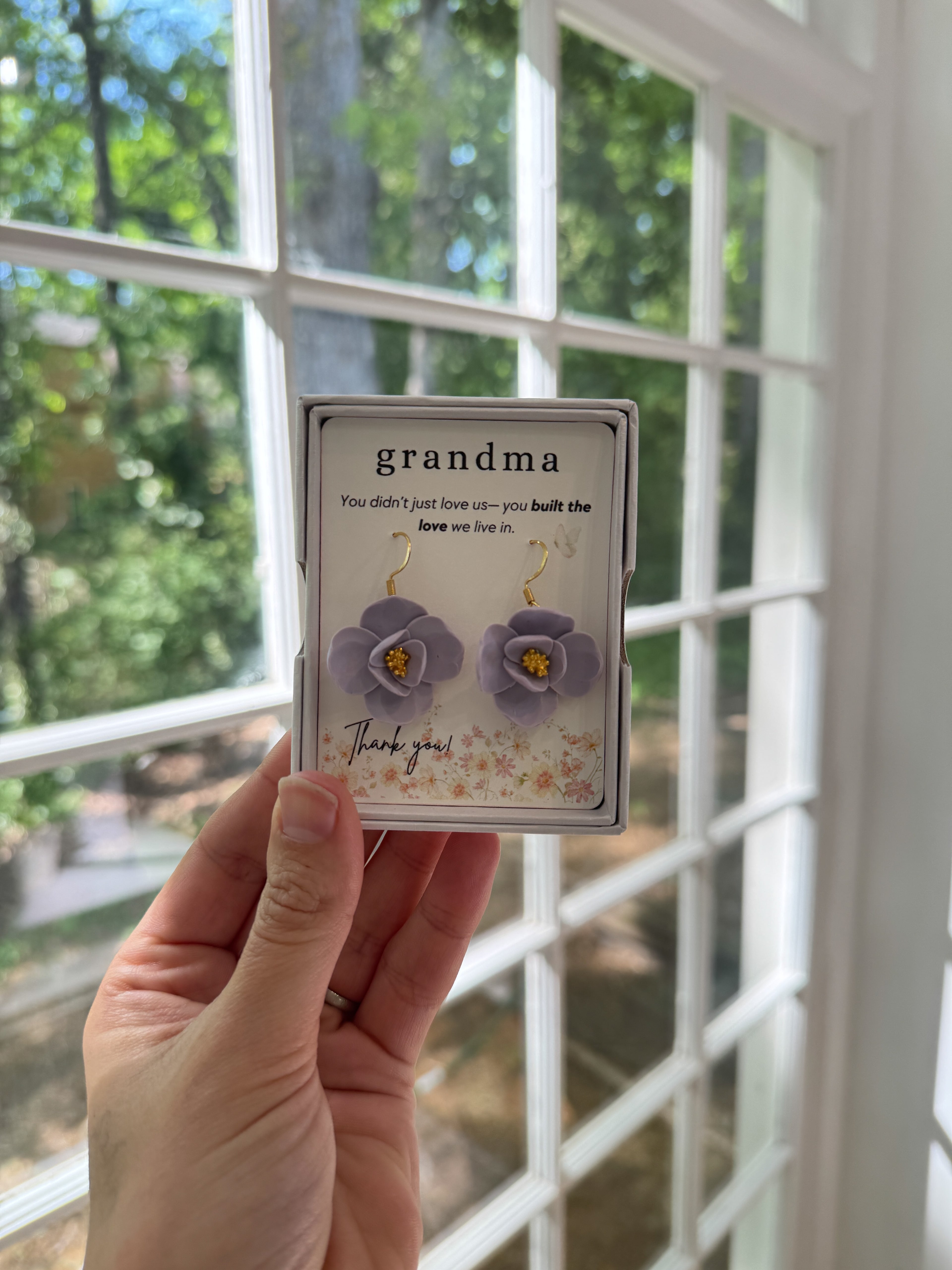 GB3 Floral Gift for Grandma, Meaningful and Sentimental Keepsake Gifts, Lightweight Hypoallergenic Earrings