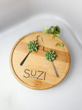 Succulent Dangles Garden Floral Earrings – Lightweight Statement Jewelry, Gift for Her