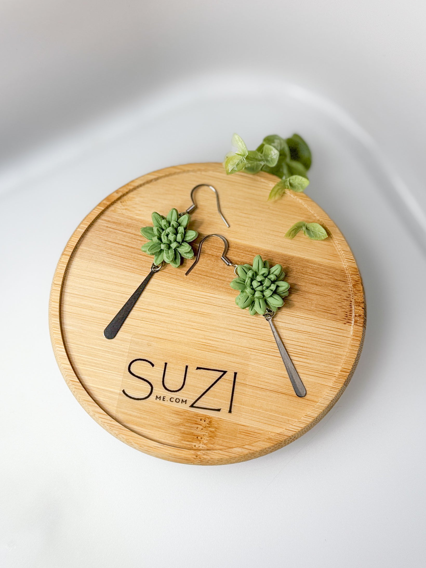 Succulent Dangles Garden Floral Earrings – Lightweight Statement Jewelry, Gift for Her
