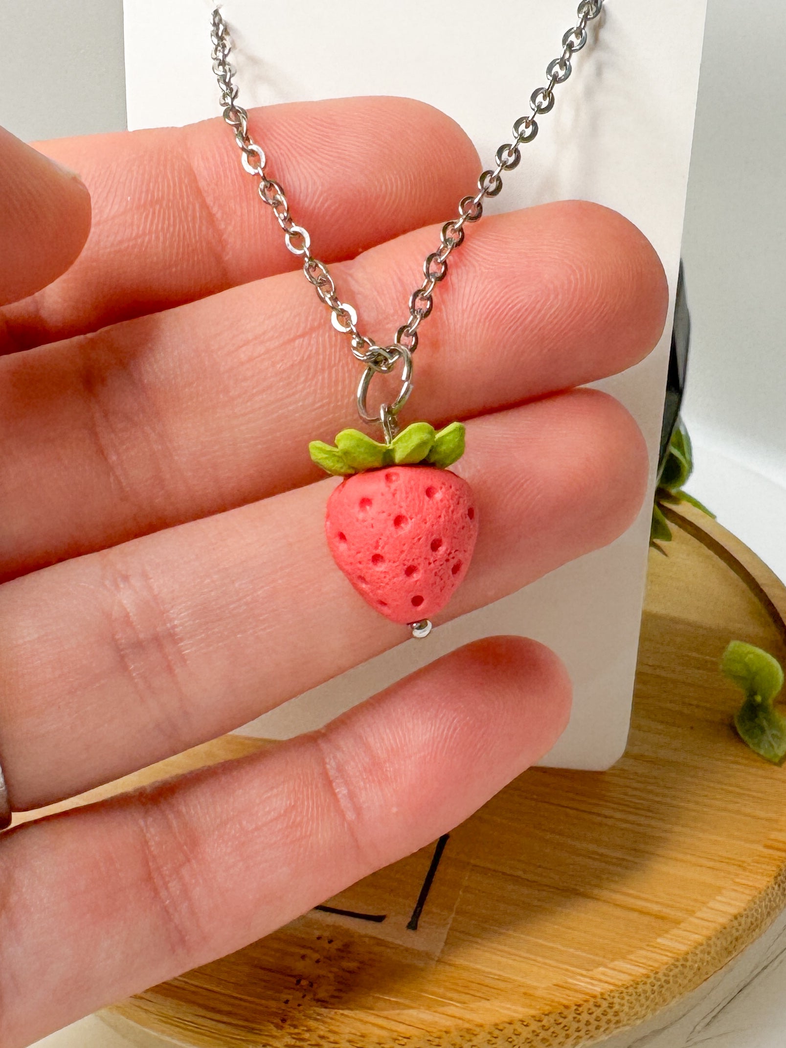 FR12 Fruit Floral Inspired Earrings - Strawberries, Lightweight Statement Jewelry, Boutique Gift for Her