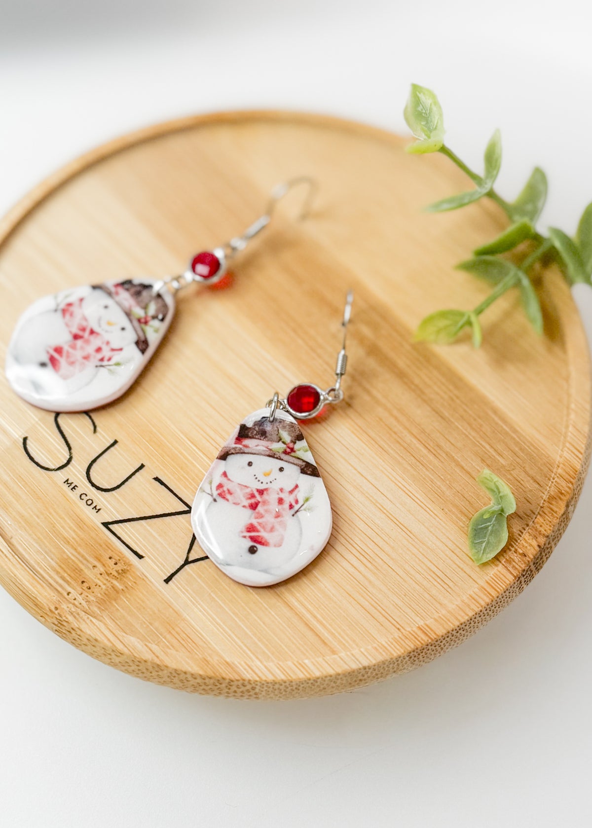 Vintage Snowman Christmas Teardrop Earrings – Lightweight Festive Holiday Dangle Jewelry, Christmas Gift for Her