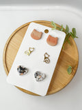 CL10 Cat Lover STUDS, Cat Earrings, Handmade Polymer Clay Earrings, Cute Animal Lover Gift, Gold