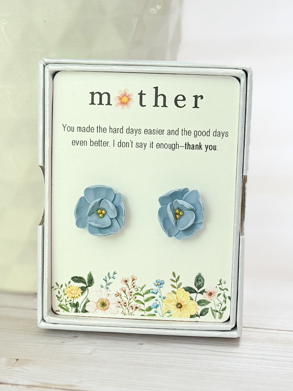 GB1 Floral Gift for Mom, Meaningful and Sentimental Keepsake Gifts, Mother's Day, Lightweight Hypoallergenic Earrings