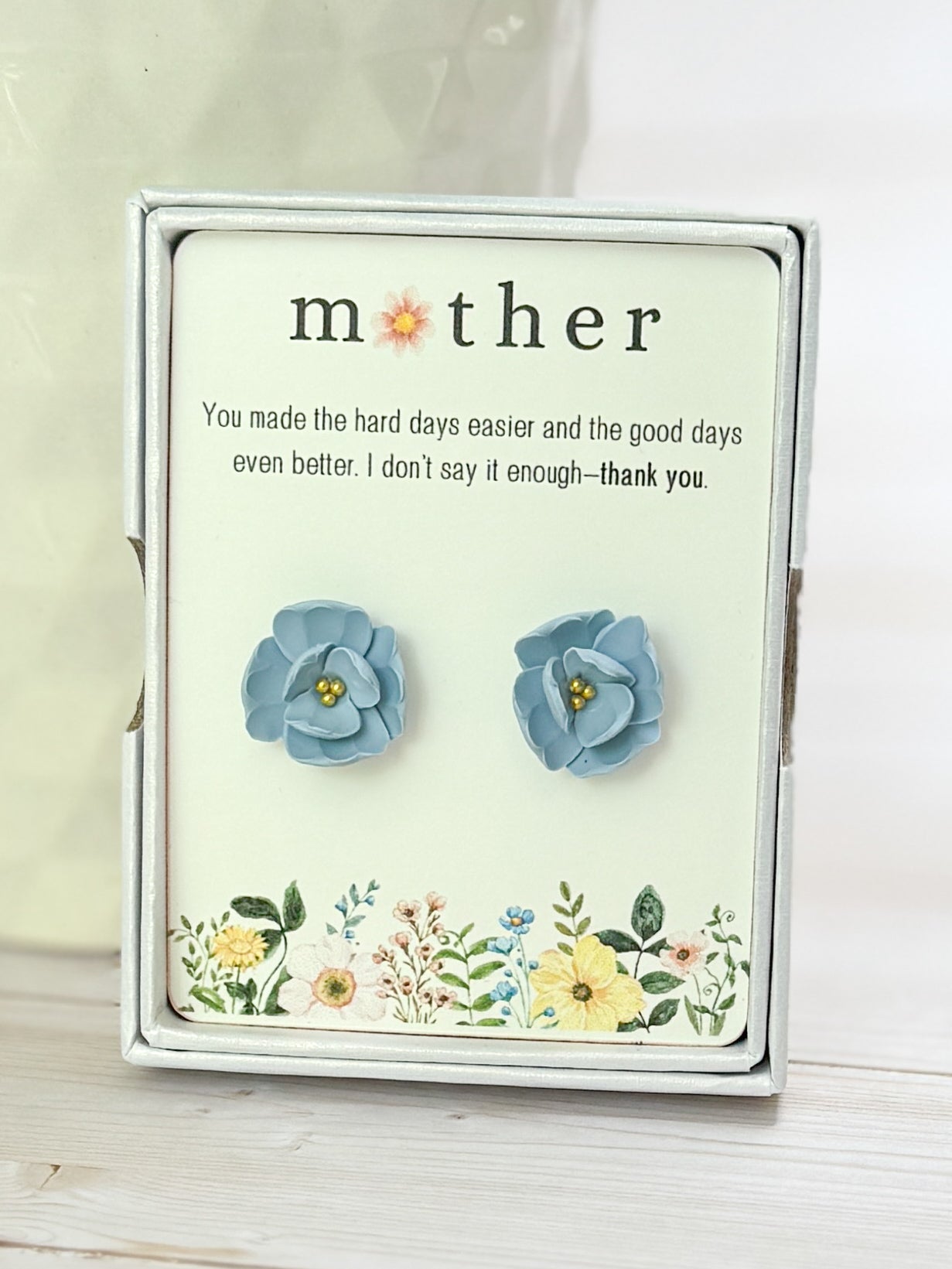 GB1 Floral Gift for Mom, Meaningful and Sentimental Keepsake Gifts, Mother's Day, Lightweight Hypoallergenic Earrings