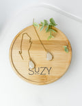 DIANA3 Small Teardrop Dangle Earring, Gold and Beige, Lightweight Polymer Clay Handmade Earrings, Everyday Wear