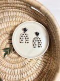 EL6 Cute Goth Earrings, Skull and Heart Jewelry, Emo Aesthetic Polymer Clay Gift