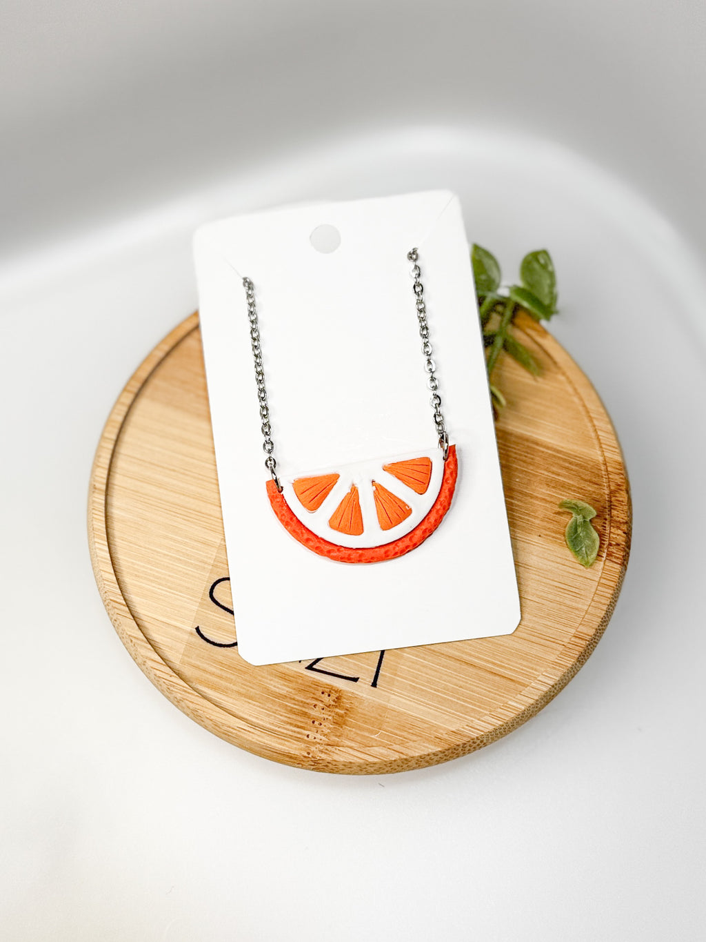 FR10 Fruit Floral Inspired Earrings - Orange, Lightweight Statement Jewelry, Boutique Gift for Her