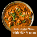 Chicken Tikka Masala (served with rice & naan bread)