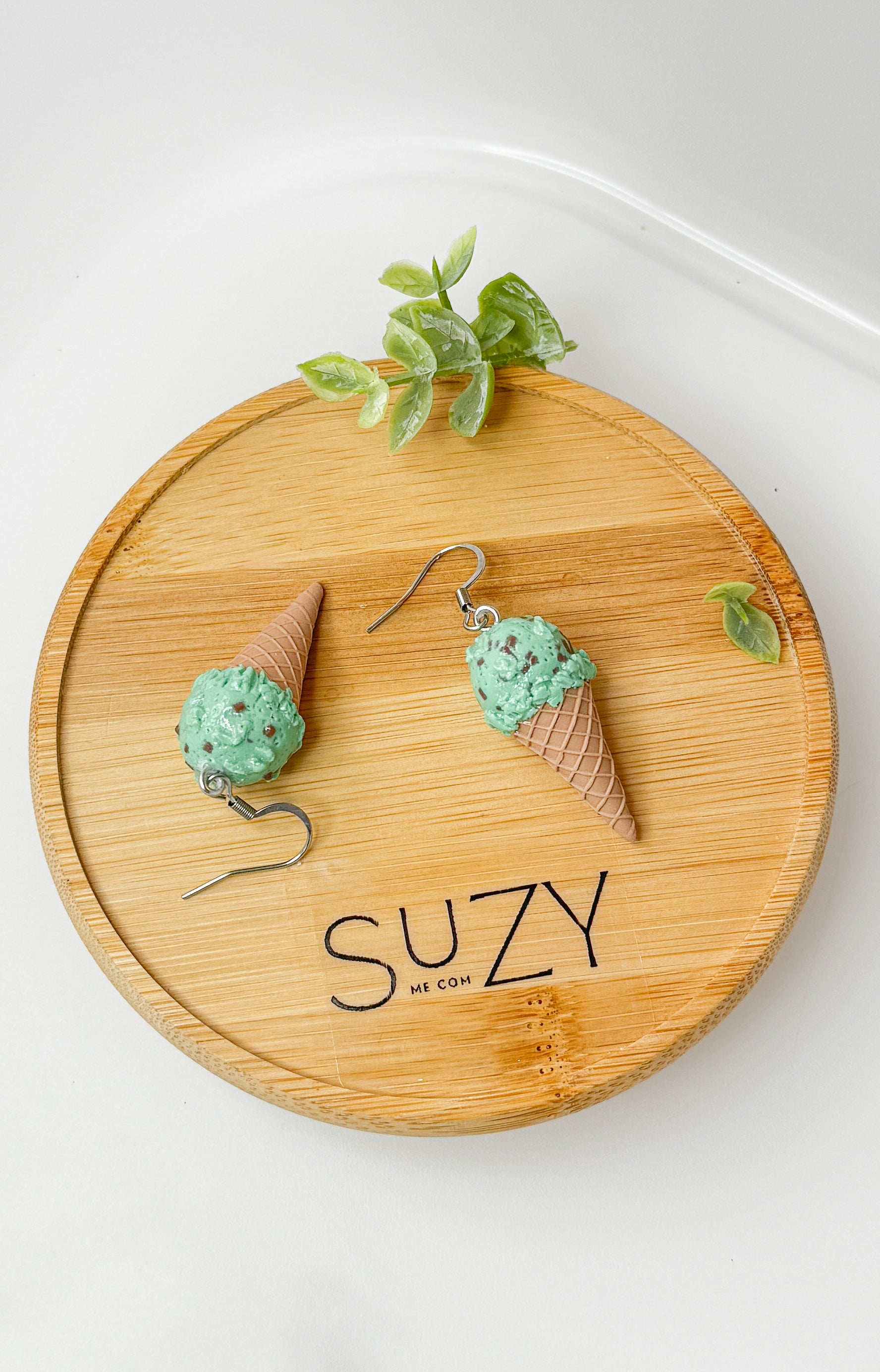 IC4 LARGE Ice Cream Inspired Earrings, Lightweight Handmade Polymer Clay Jewelry, Pink, Fun gifts for her
