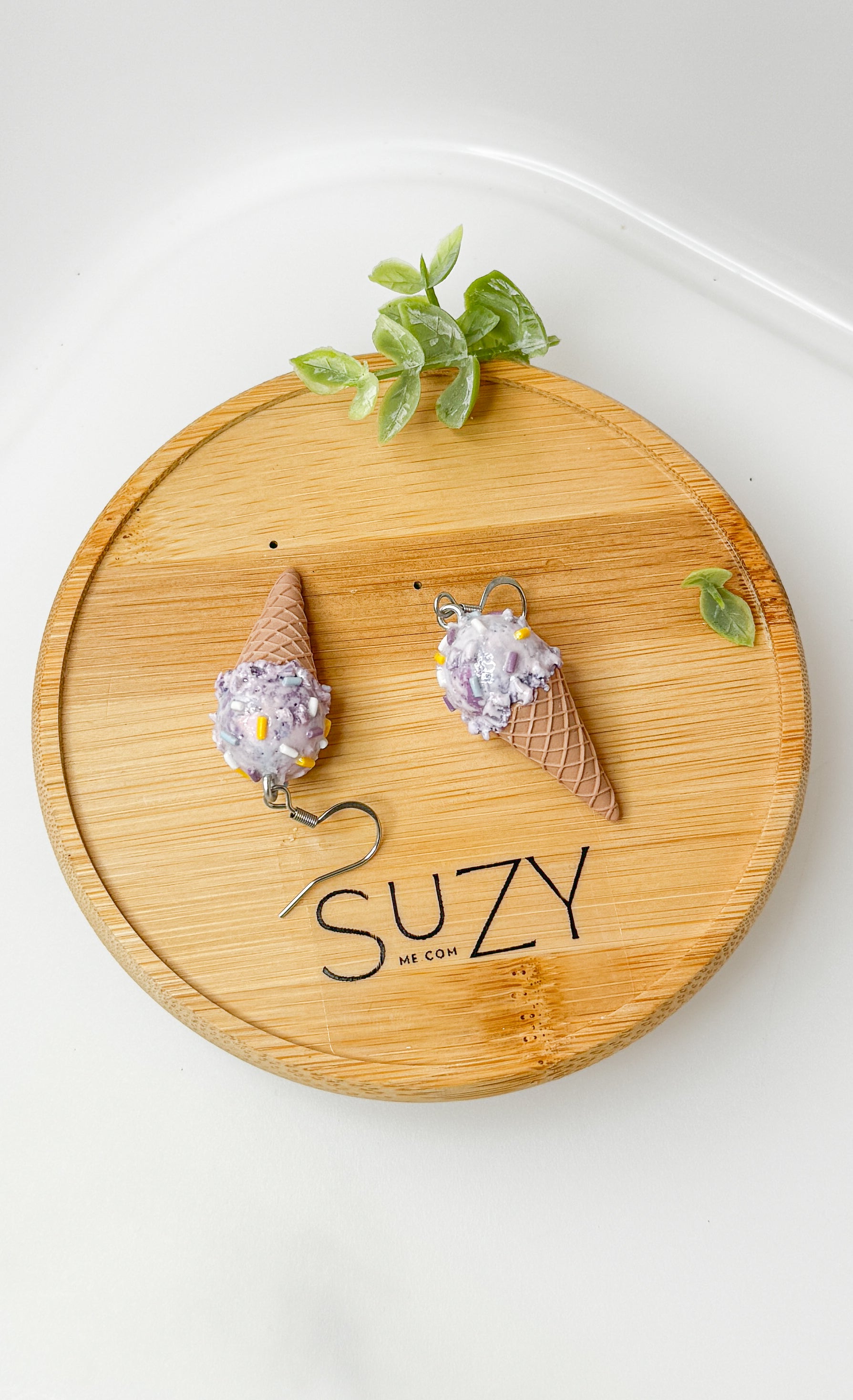IC4 LARGE Ice Cream Inspired Earrings, Lightweight Handmade Polymer Clay Jewelry, Pink, Fun gifts for her