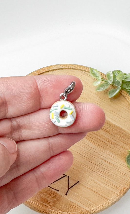 Vanilla Sprinkle Doughnut Charm