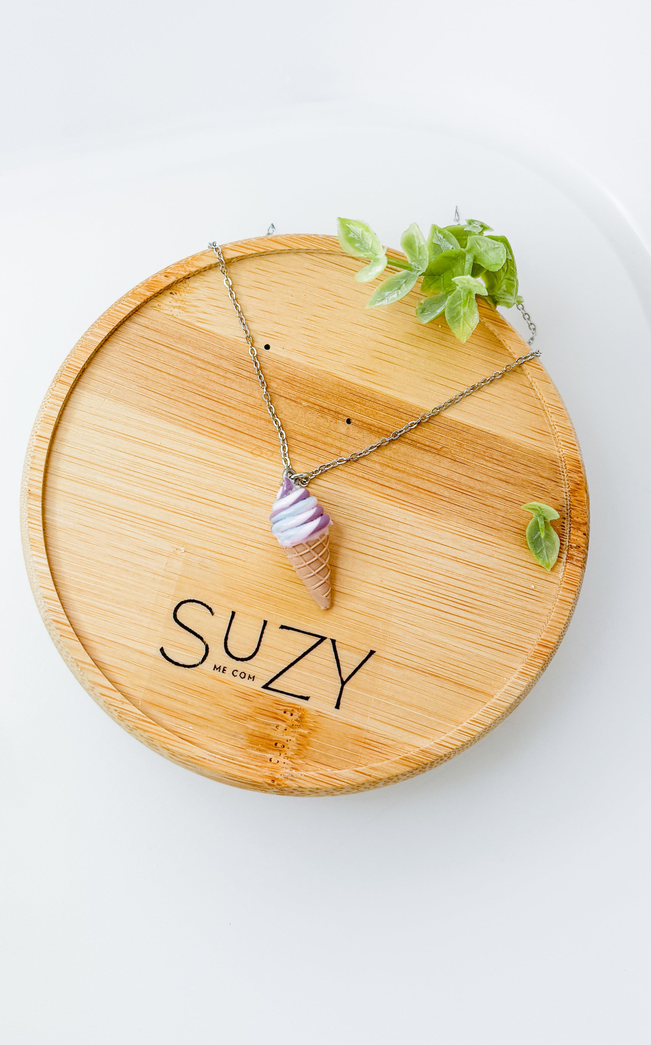 IC3 NECKLACE Ice Cream Inspired Earrings, Lightweight Handmade Polymer Clay Jewelry, Pink, Fun gifts for her