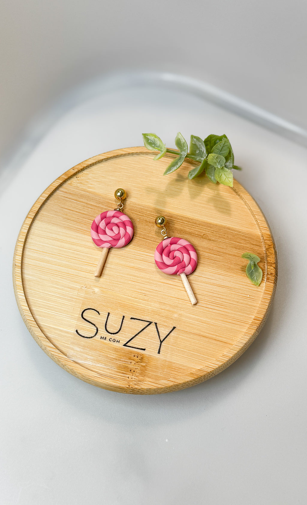 Candy Inspired Earrings, Lightweight Handmade Polymer Clay Jewelry, Pink, Fun gifts for her
