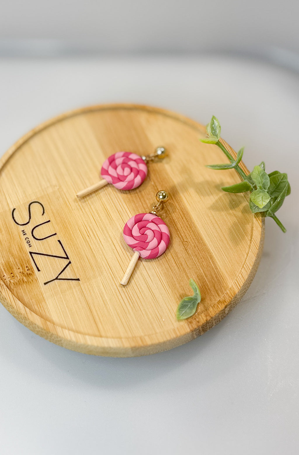 Candy Inspired Earrings, Lightweight Handmade Polymer Clay Jewelry, Pink, Fun gifts for her