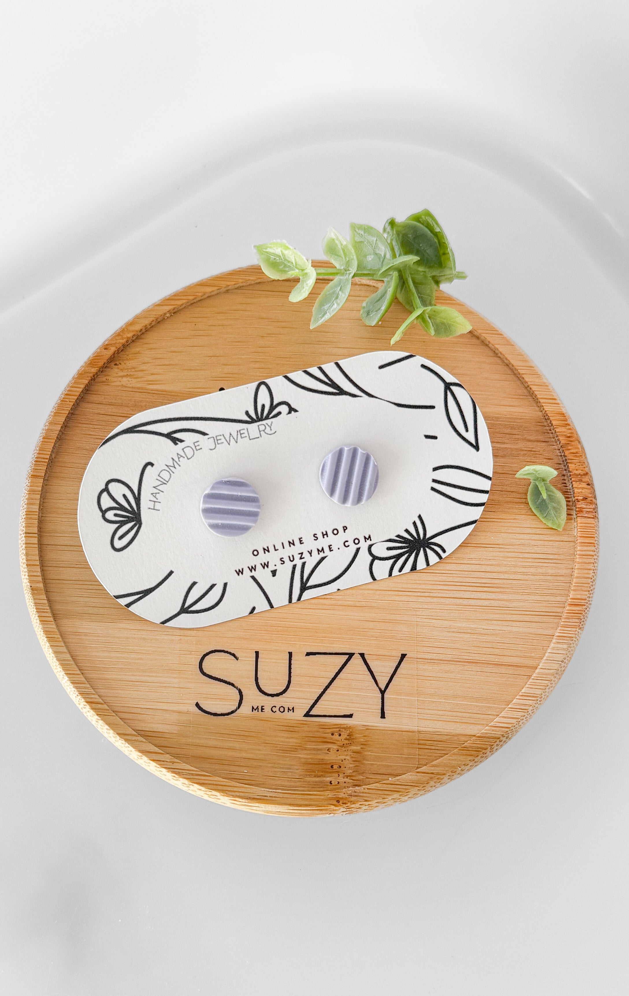 SUZY14 Everyday, Lightweight Hypoallergenic Stainless Steel Earrings, Durable Handmade Polymer Clay Jewelry, Trendy Soft Pastel Colors Round Studs Small