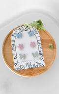 SUZY9 Everyday, Lightweight Hypoallergenic Stainless Steel Earrings, Durable Handmade Polymer Clay Jewelry, Trendy Soft Pastel Colors Butterfly Studs
