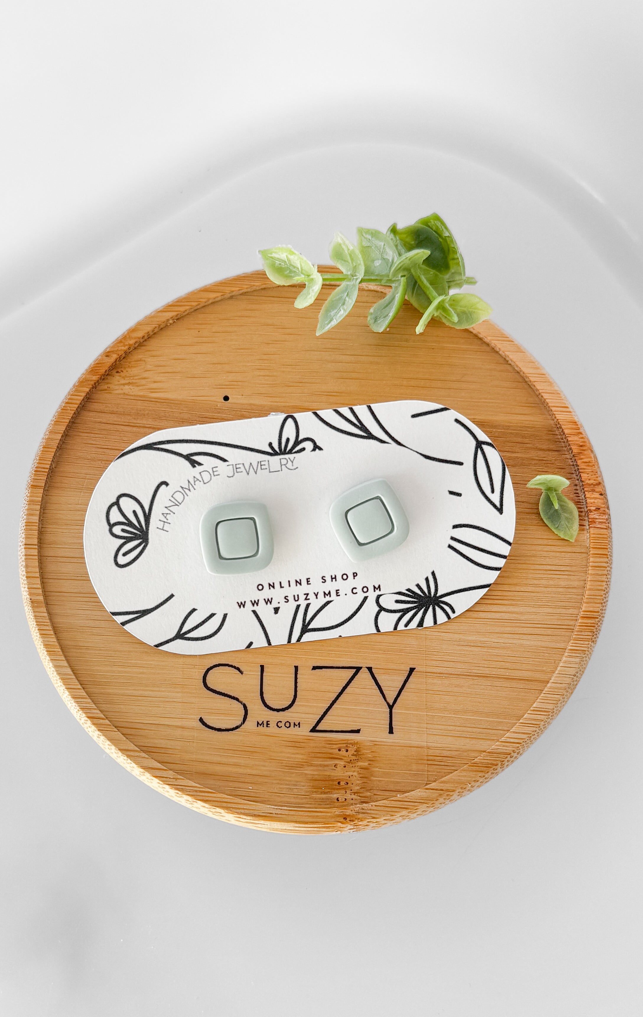 SUZY2 Everyday, Lightweight Hypoallergenic Stainless Steel Earrings, Durable Handmade Polymer Clay Jewelry, Trendy Soft Pastel Colors Studs