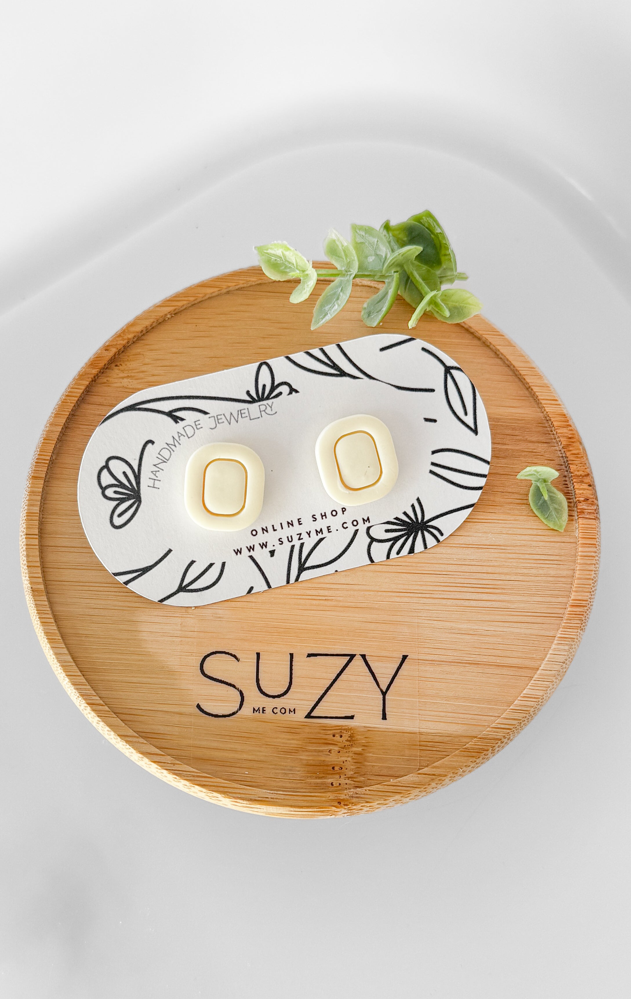 SUZY2 Everyday, Lightweight Hypoallergenic Stainless Steel Earrings, Durable Handmade Polymer Clay Jewelry, Trendy Soft Pastel Colors Studs