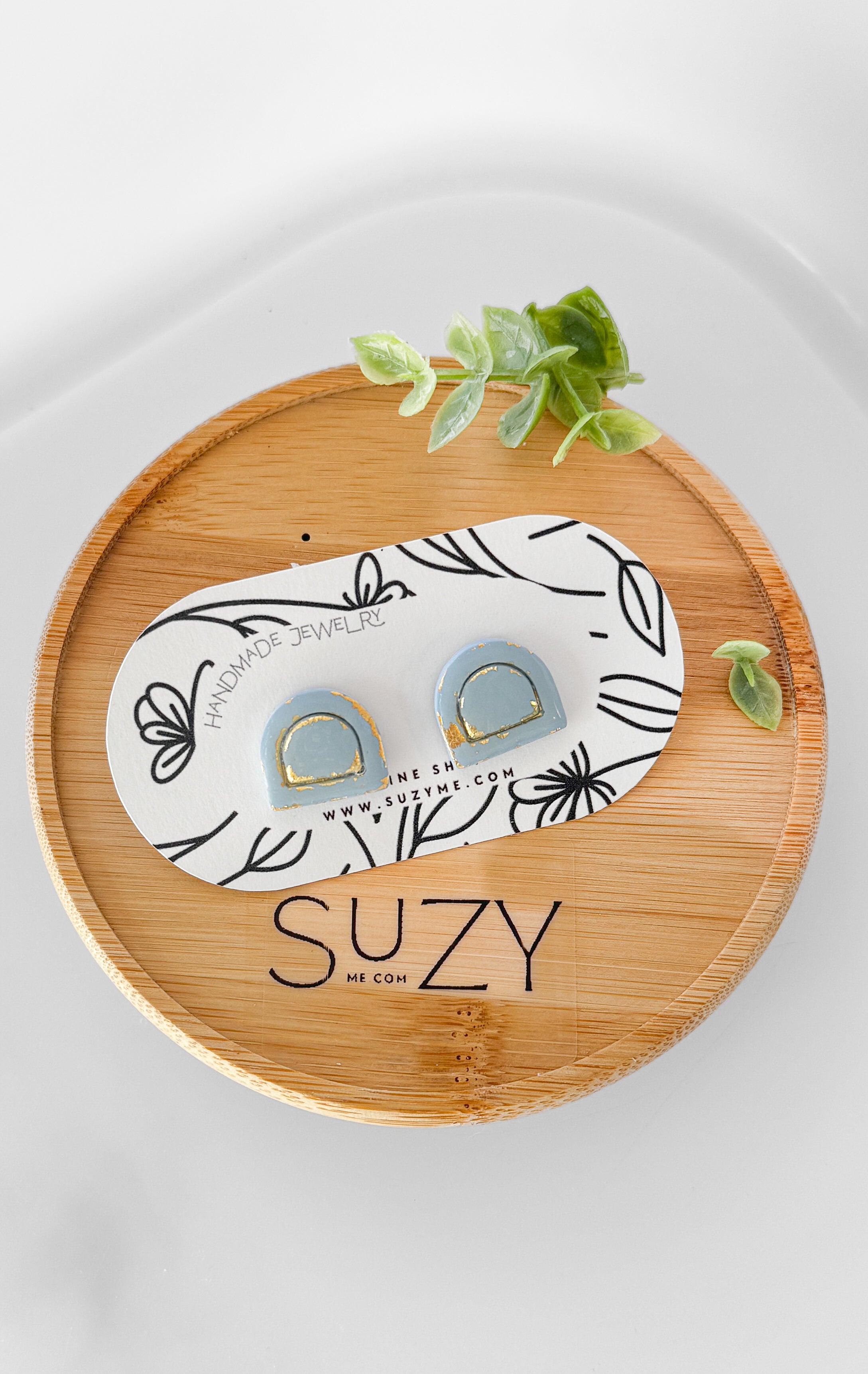 SUZY4 Everyday, Lightweight Hypoallergenic Stainless Steel Earrings, Durable Handmade Polymer Clay Jewelry, Trendy Soft Pastel Colors Studs