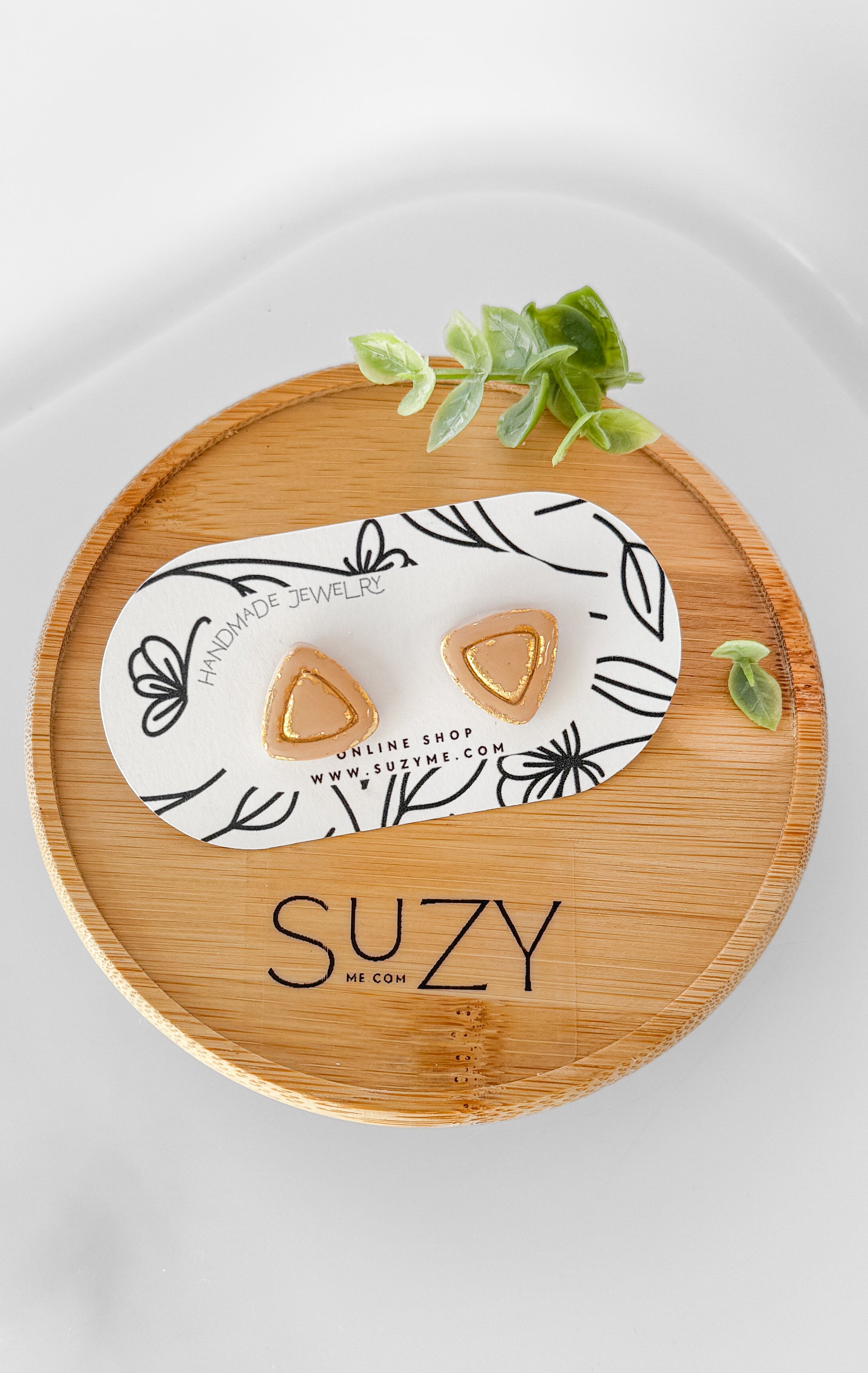 SUZY4 Everyday, Lightweight Hypoallergenic Stainless Steel Earrings, Durable Handmade Polymer Clay Jewelry, Trendy Soft Pastel Colors Studs
