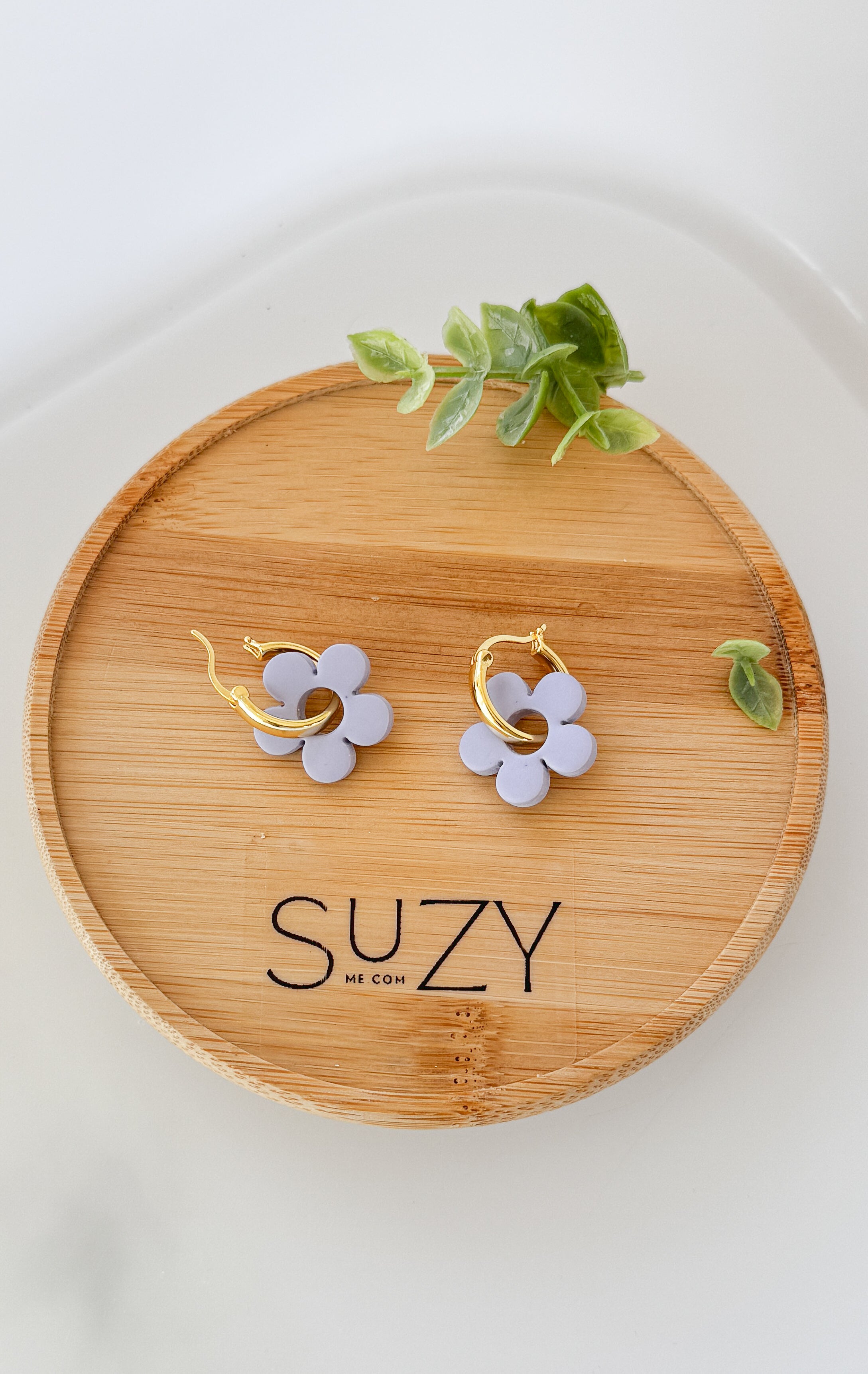 SUZY3 Everyday, Lightweight Hypoallergenic Stainless Steel Earrings, Durable Handmade Polymer Clay Jewelry, Trendy Soft Pastel Colors HOOPS