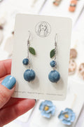 FR3 Fruit Inspired Earrings - Blueberries, Lightweight Statement Jewelry, Boutique Gift for Her