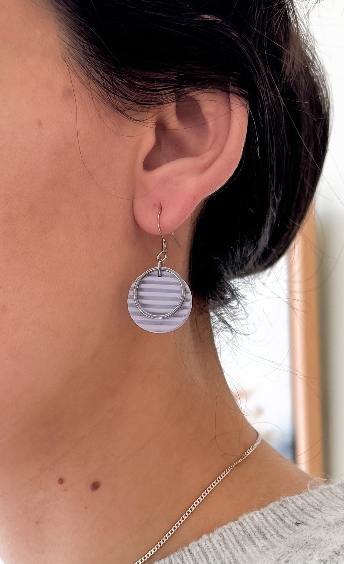 SUZY1 Everyday, Lightweight Hypoallergenic Stainless Steel Earrings, Durable Handmade Polymer Clay Jewelry, Trendy Soft Pastel Colors