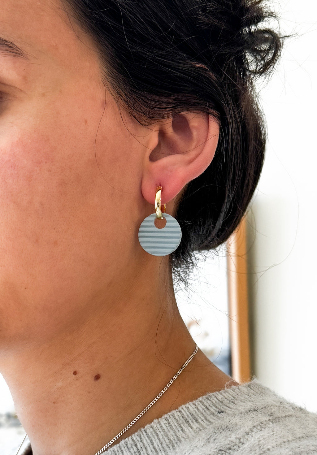 SUZY5 Everyday, Lightweight Hypoallergenic Stainless Steel Earrings, Durable Handmade Polymer Clay Jewelry, Trendy Soft Pastel Colors