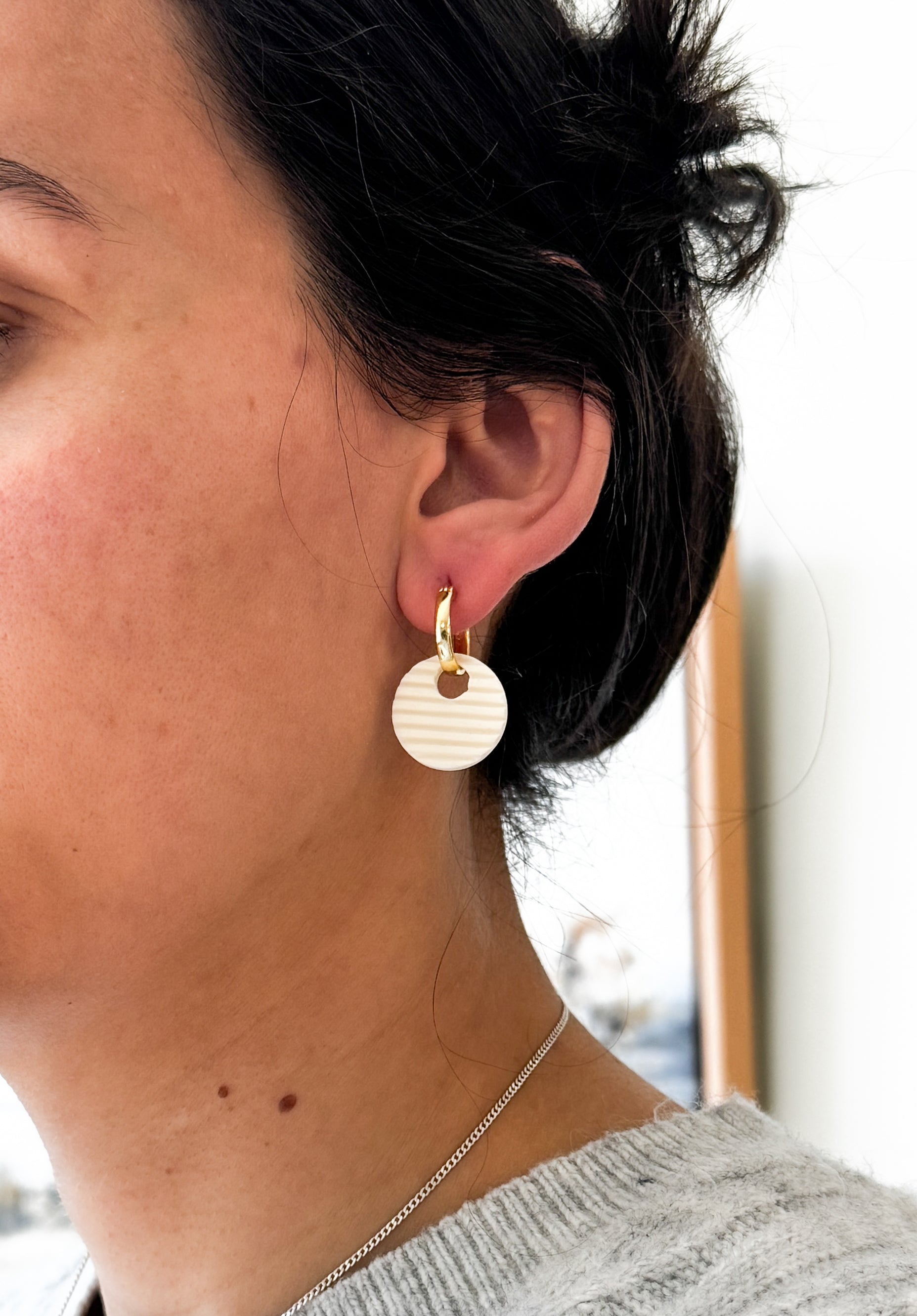 SUZY5 Everyday, Lightweight Hypoallergenic Stainless Steel Earrings, Durable Handmade Polymer Clay Jewelry, Trendy Soft Pastel Colors