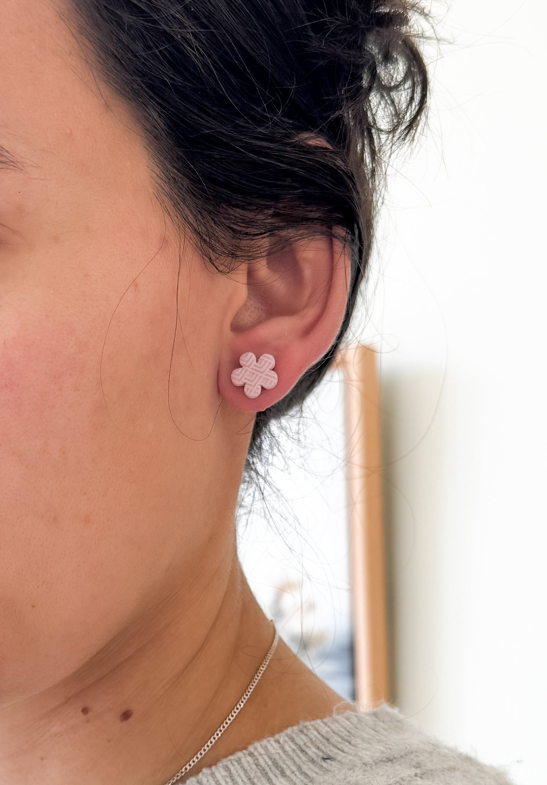 SUZY9 Everyday, Lightweight Hypoallergenic Stainless Steel Earrings, Durable Handmade Polymer Clay Jewelry, Trendy Soft Pastel Colors Butterfly Studs