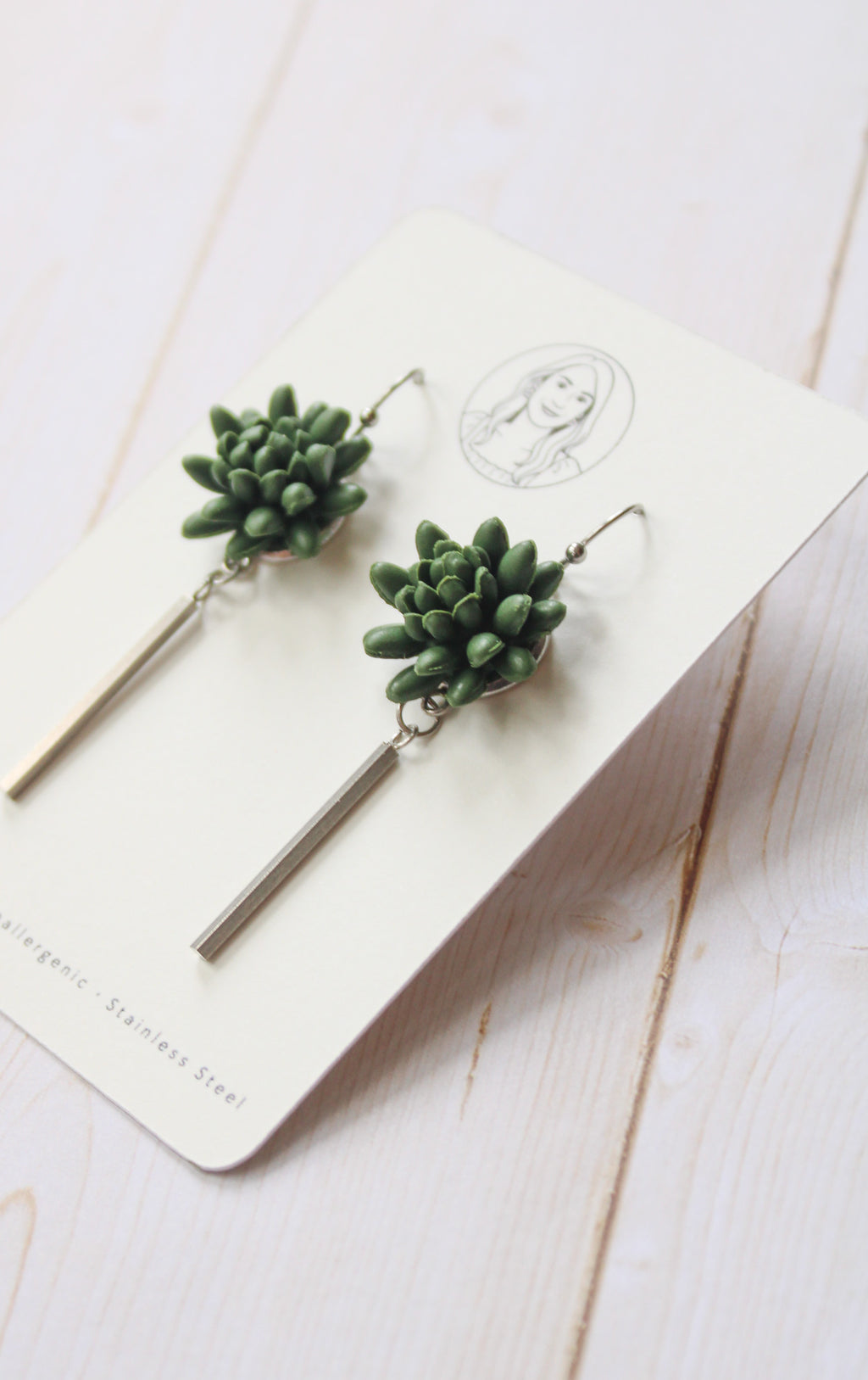 Succulent Dangles Garden Floral Earrings – Lightweight Statement Jewelry, Gift for Her