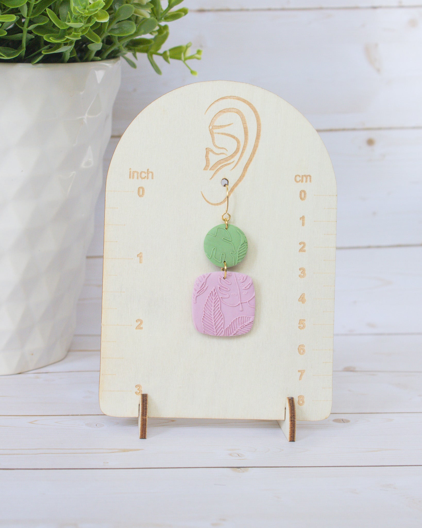 SS14 Tropical Leaf Teardrop Earrings | Everyday Statement Earrings | Lightweight Polymer Clay | Gifts for Her