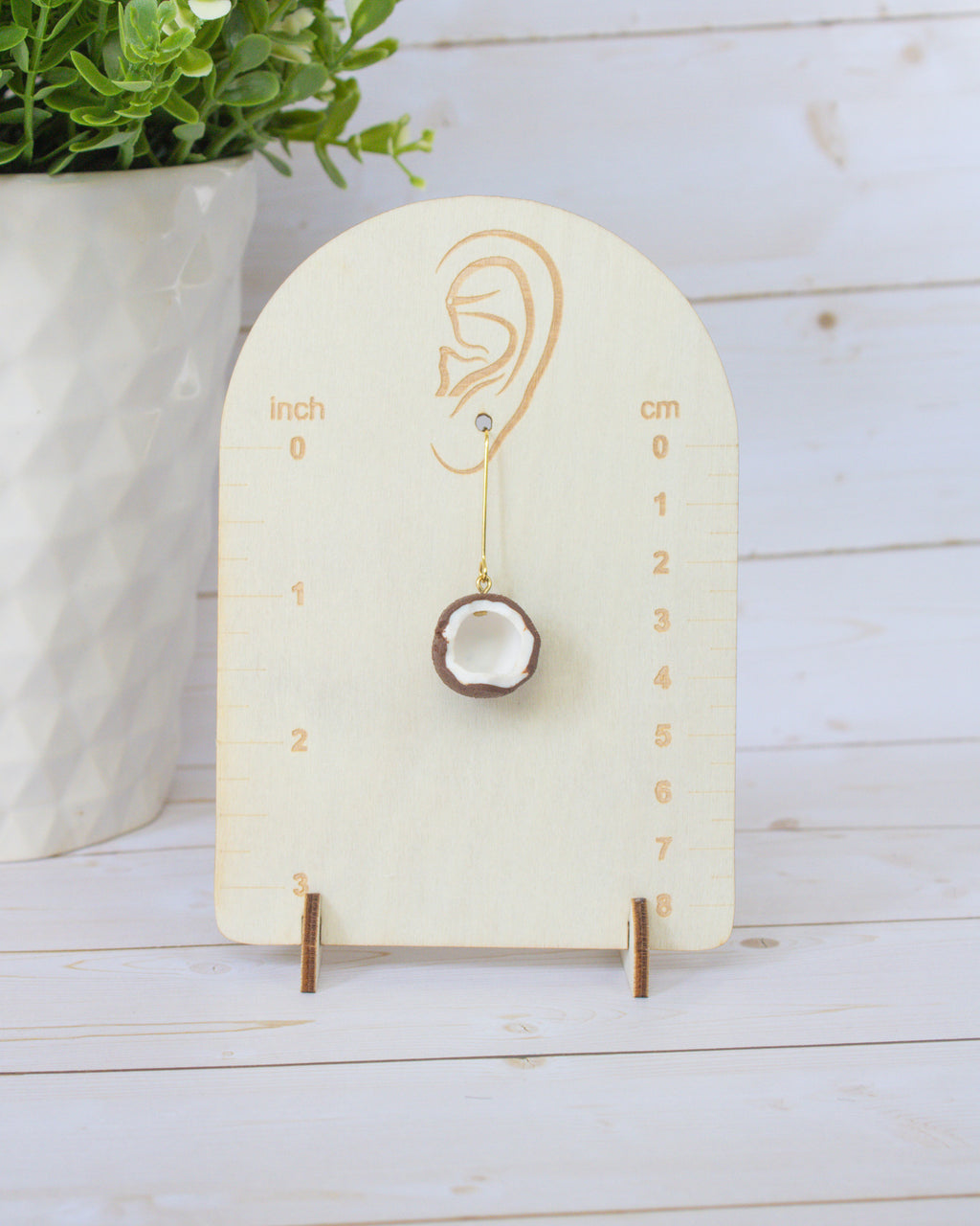 SS3 Handmade Coconut Dangle Earrings | Lightweight Tropical Summer Earrings | Lightweight Polymer Clay| Gifts for Her
