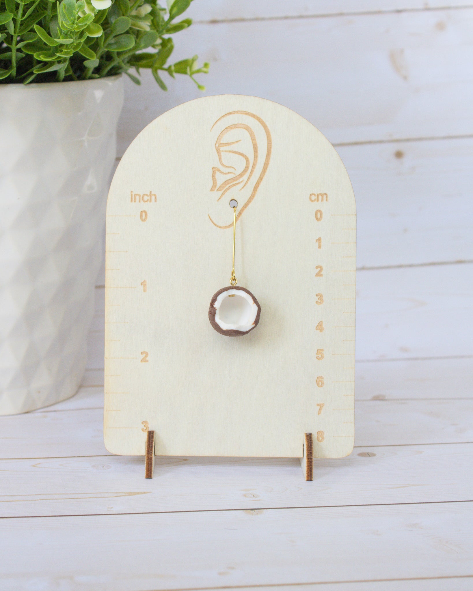 SS3 Handmade Coconut Dangle Earrings | Lightweight Tropical Summer Earrings | Lightweight Polymer Clay| Gifts for Her