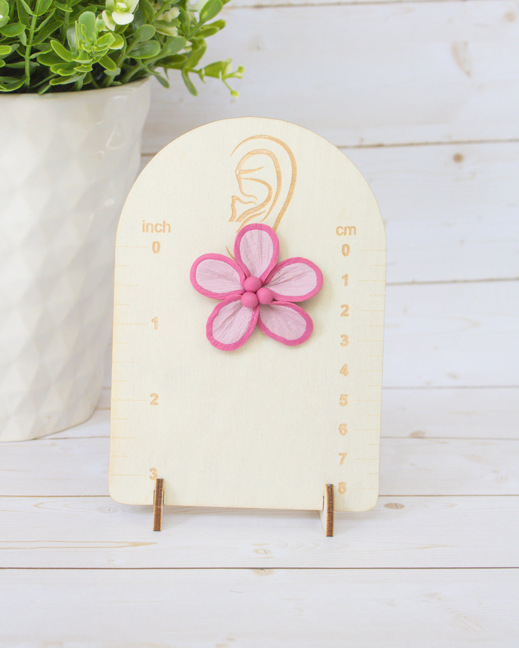 SS4 Pink Floral Statement Earrings | Lightweight Tropical Summer | Lightweight Polymer Clay| Gifts for Her