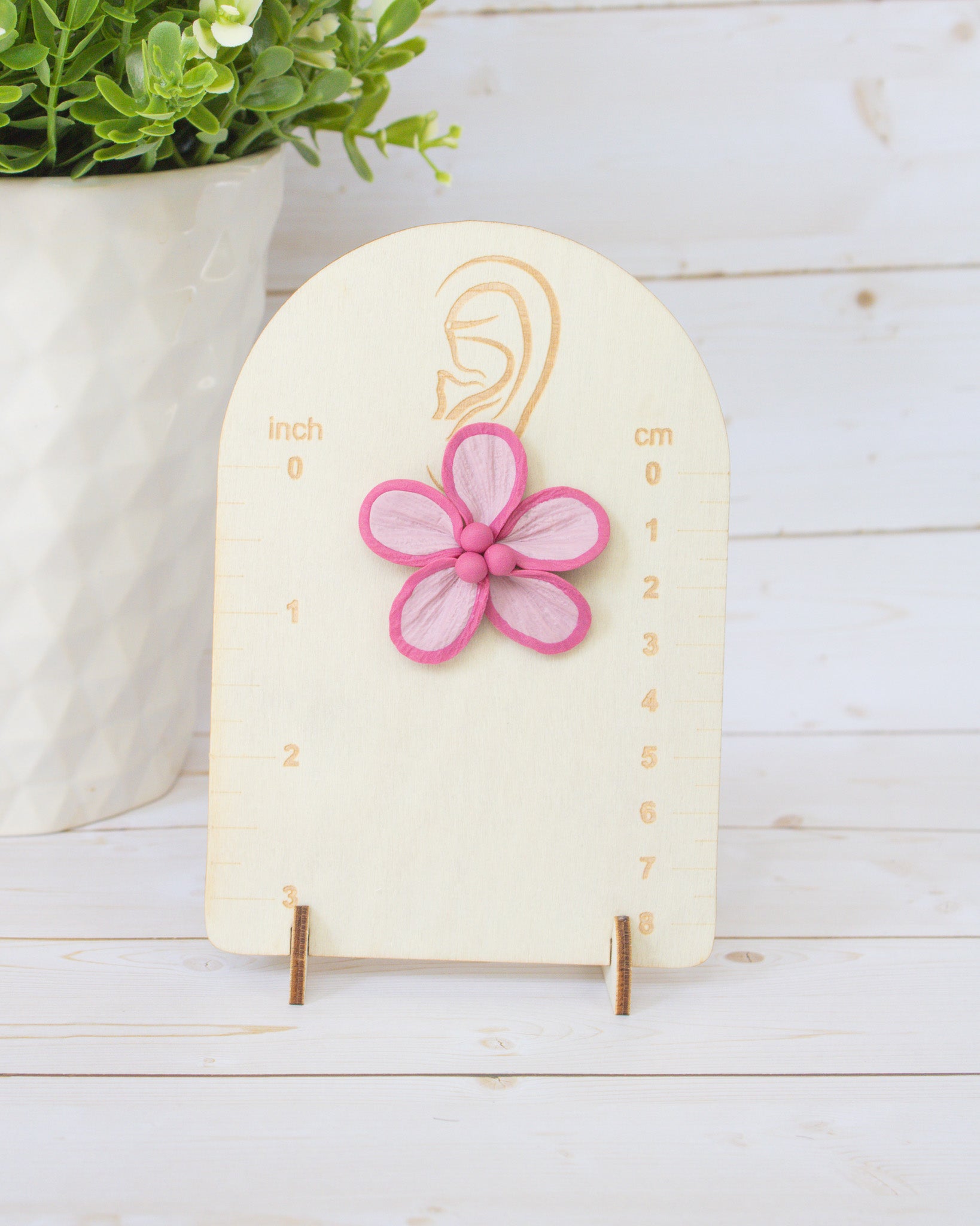 SS4 Pink Floral Statement Earrings | Lightweight Tropical Summer | Lightweight Polymer Clay| Gifts for Her