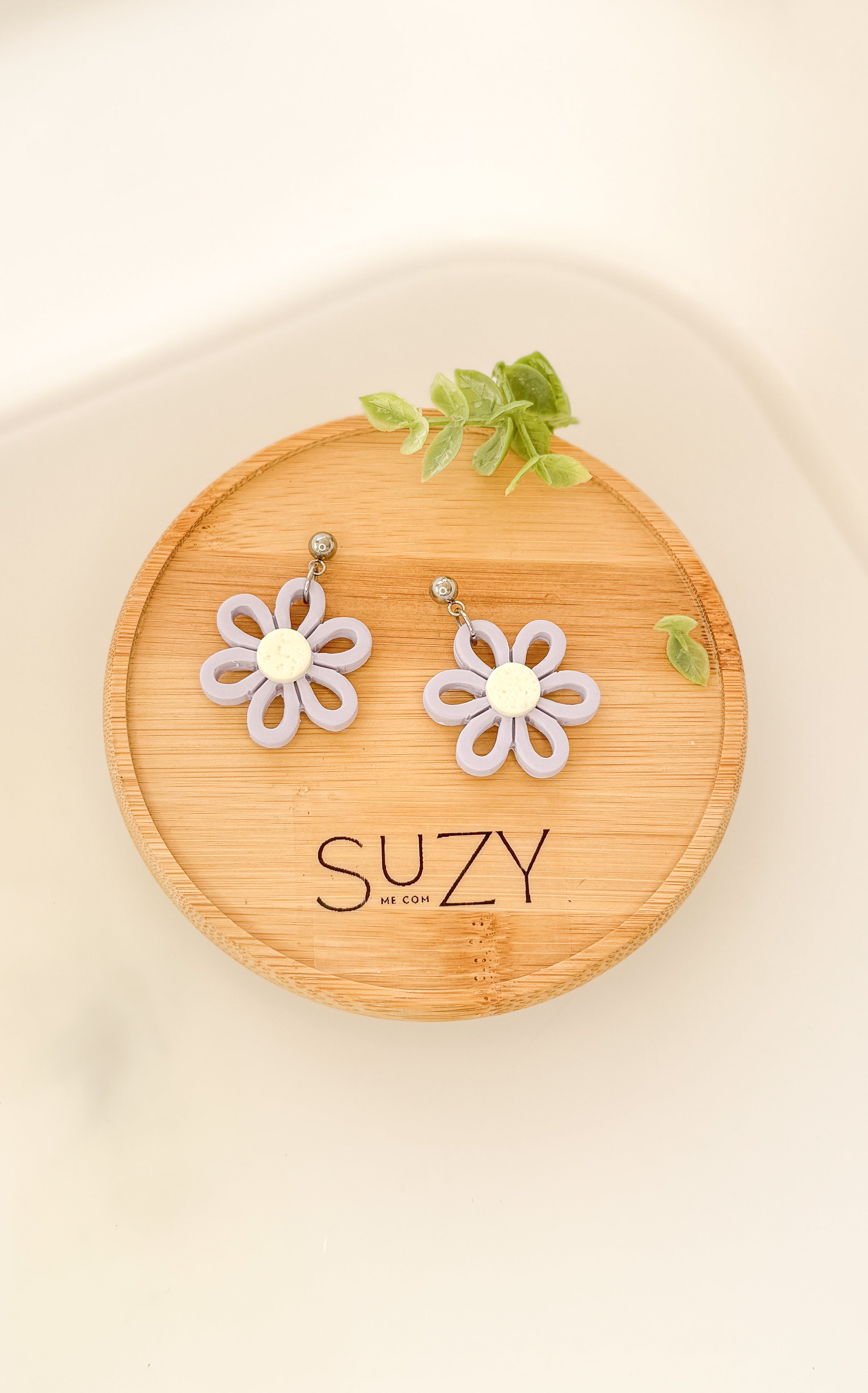 Daisy Floral Inspired Clay Earrings – Lightweight Pastel Colors Statement Jewelry, Everyday Wear