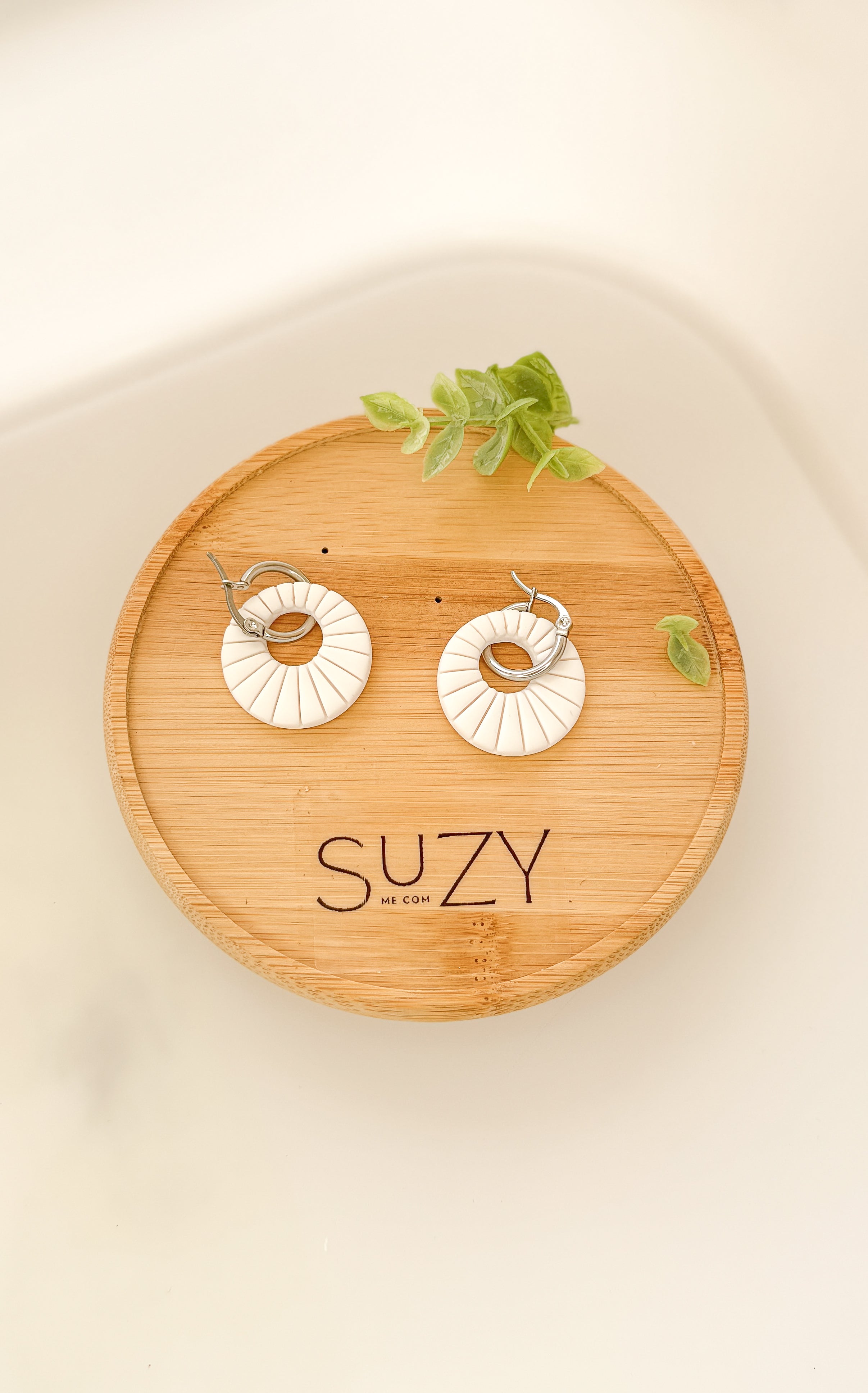SUZY6 Everyday, Lightweight Hypoallergenic Stainless Steel Earrings, Durable Handmade Polymer Clay Jewelry, Trendy Soft Pastel Colors