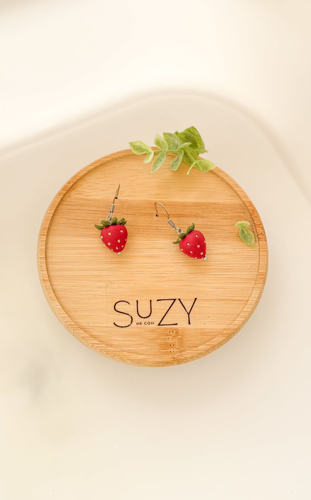 FR5 Fruit Inspired Earrings - Strawberries, Lightweight Statement Jewelry, Boutique Gift for Her .