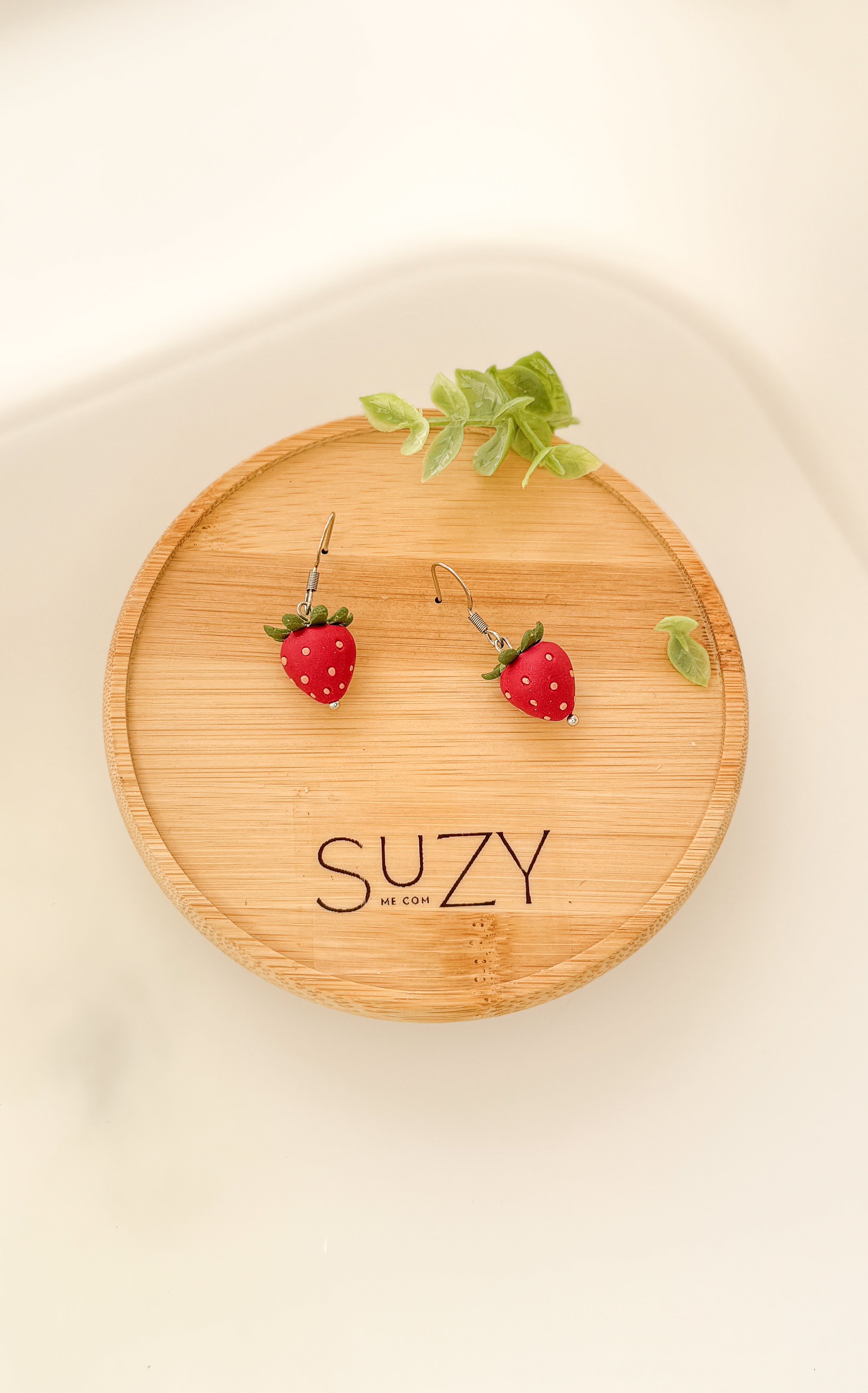 FR5 Fruit Inspired Earrings - Strawberries, Lightweight Statement Jewelry, Boutique Gift for Her .