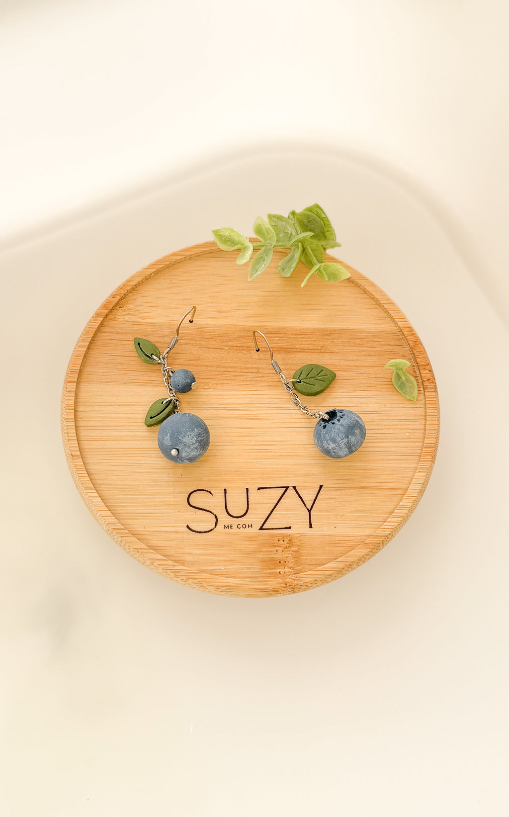 FR3 Fruit Inspired Earrings - Blueberries, Lightweight Statement Jewelry, Boutique Gift for Her