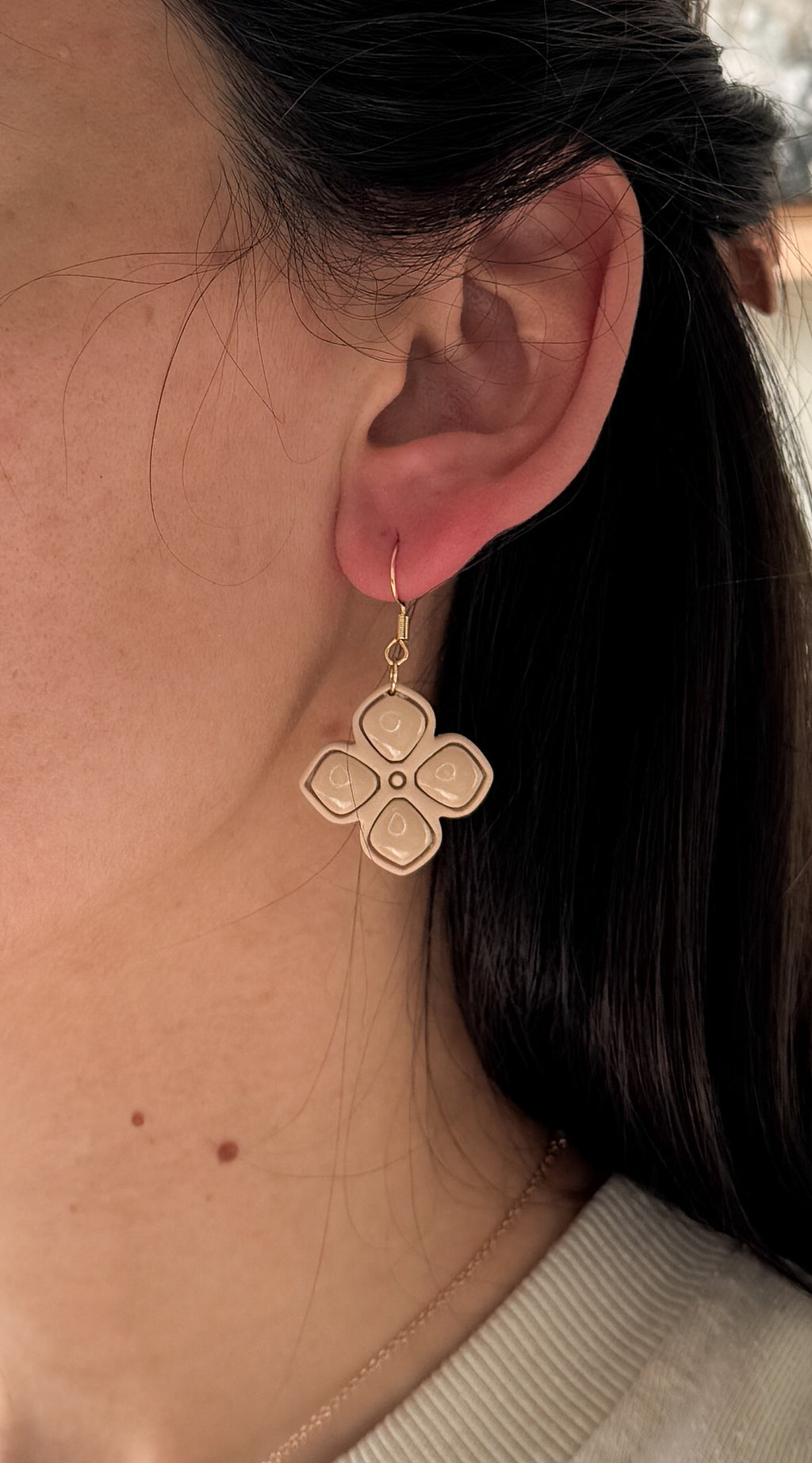 SUZY11 Everyday, Lightweight Hypoallergenic Stainless Steel Earrings, Durable Handmade Polymer Clay Jewelry, Trendy Soft Pastel Colors